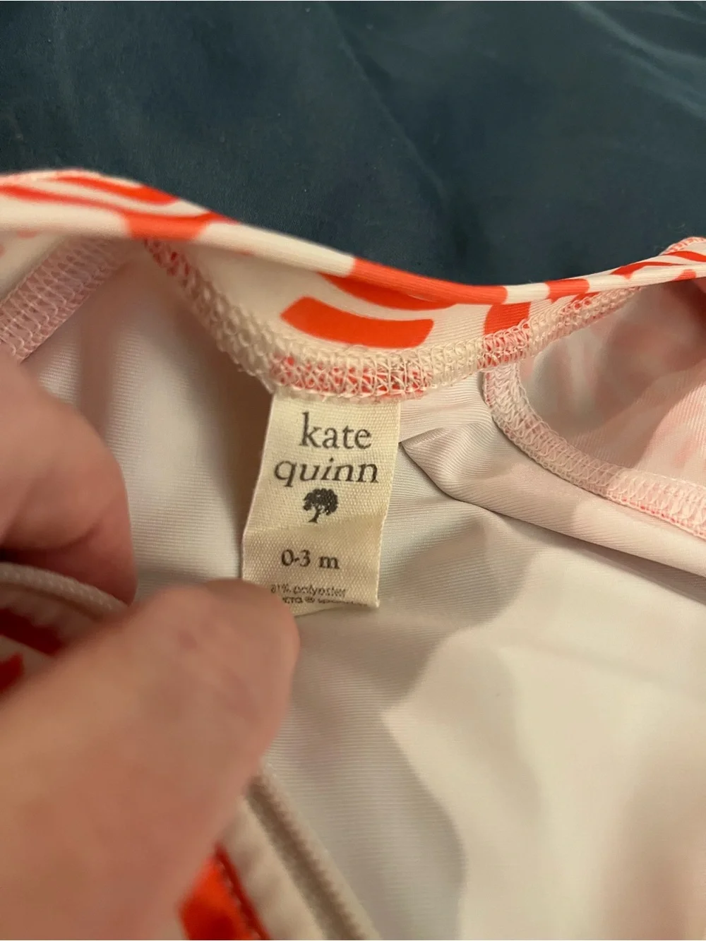 Kate Quinn Unisex Baby Short Zip Front Rash Guard Shortie 0-3 Months Boho Stripe
